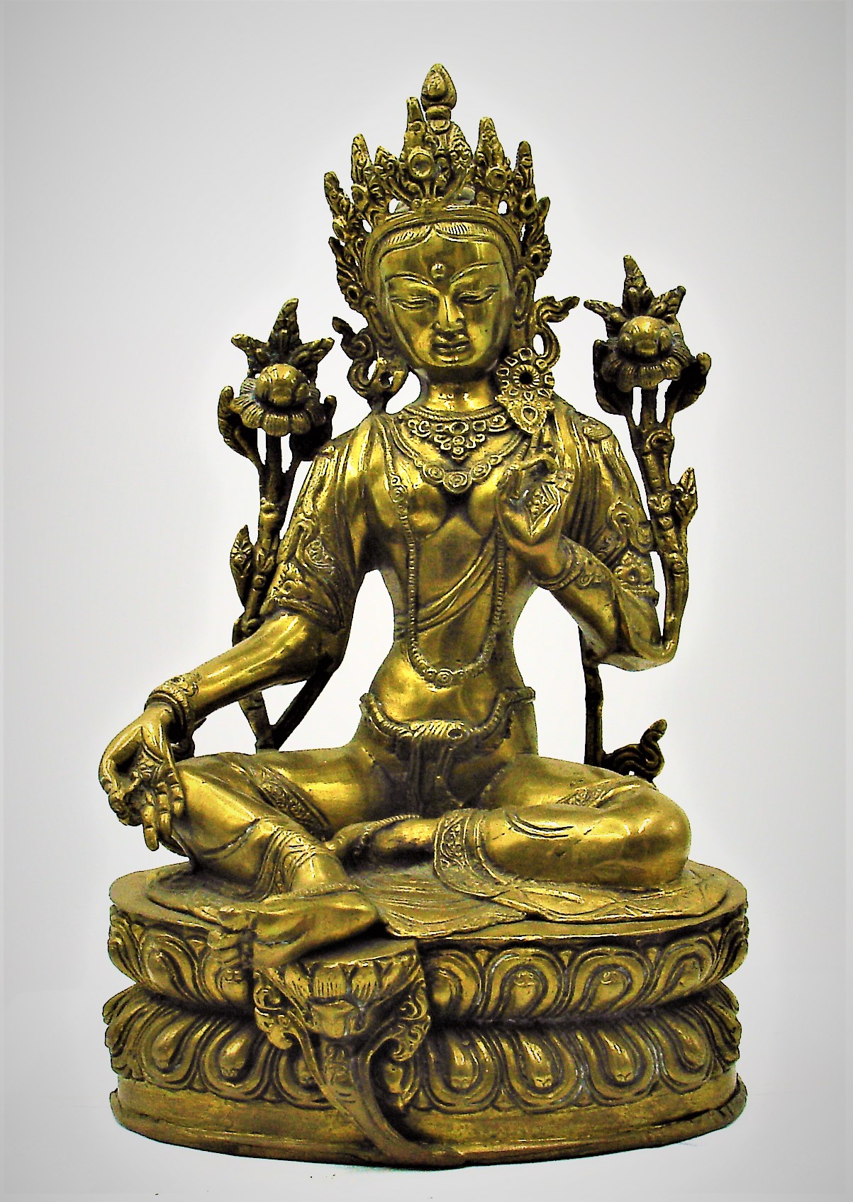 Tara Goddess Brass Statue-12